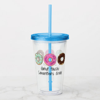 Vaso Acrílico Tumbler acrílico con tema Donut