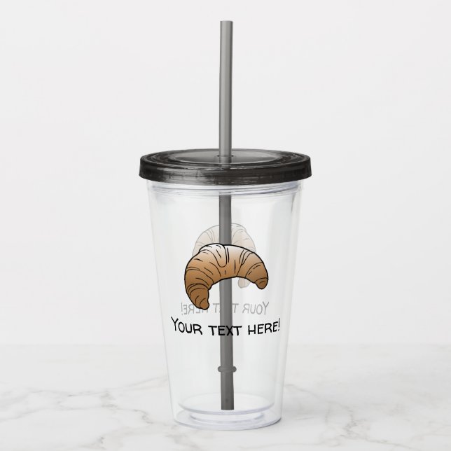 Vaso Acrílico Tumbler acrílico croissant (Anverso)