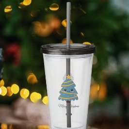 Vaso Acrílico Tumbler acrílico de árbol de Navidad lindo