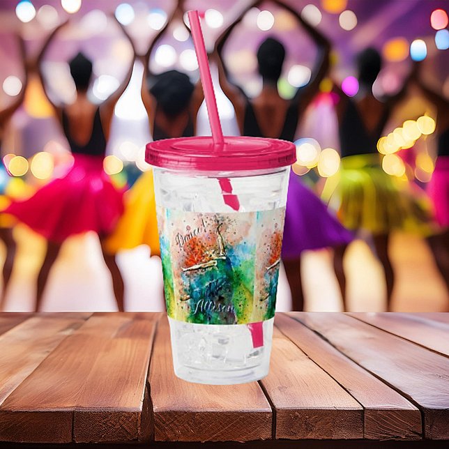 Vaso Acrílico Tumbler acrílico de bailarina personalizada (Subido por el creador)