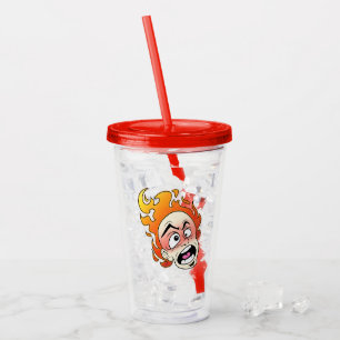 Vaso Acrílico Tumbler acrílico de cabeza de incendio escotés