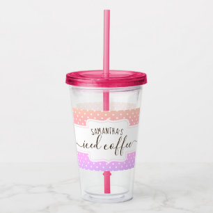 Vaso Acrílico Tumbler acrílico de café con hielo de punto de p