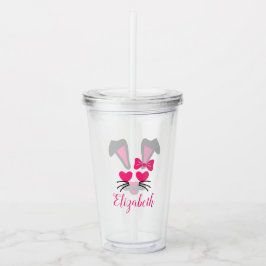 Vaso Acrílico Tumbler acrílico de conejito de Pascua personaliza