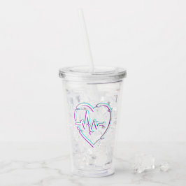 Vaso Acrílico Tumbler acrílico de control del corazón