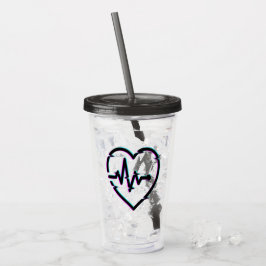Vaso Acrílico Tumbler acrílico de control del corazón