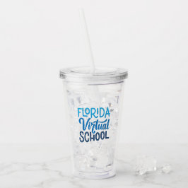 Vaso Acrílico Tumbler acrílico de escuela virtual de Florida
