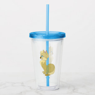 Vaso Acrílico Tumbler acrílico de gato amarillo ocaso azul