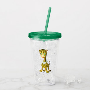 Vaso Acrílico Tumbler acrílico de jirafa cúpula