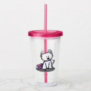 Vaso Acrílico Tumbler acrílico de KiniArt Westie Shoe Lover