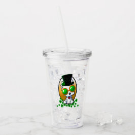 Vaso Acrílico Tumbler acrílico de KiniArt Westie St. Paddy
