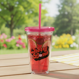 Vaso Acrílico Tumbler acrílico de la bomba de cerezo