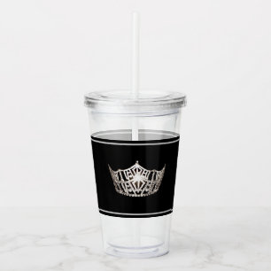 Vaso Acrílico Tumbler acrílico de la corona de plata de Miss Amé