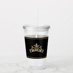 Vaso Acrílico Tumbler acrílico de la Corona de Tiara