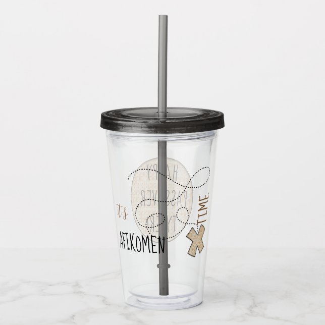 Vaso Acrílico Tumbler acrílico de la Pascua de 16 oz Es el tiemp (Anverso)