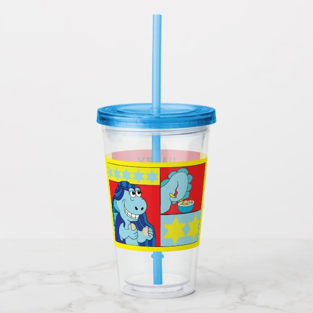 Vaso Acrílico Tumbler acrílico de la Pascua Dinosaurio hambrient (Anverso)