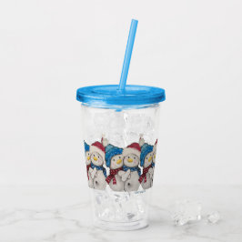 Vaso Acrílico Tumbler acrílico de los hombres de nieve