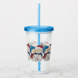 Vaso Acrílico Tumbler acrílico de los hombres de nieve
