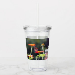 Vaso Acrílico Tumbler acrílico de mariposa