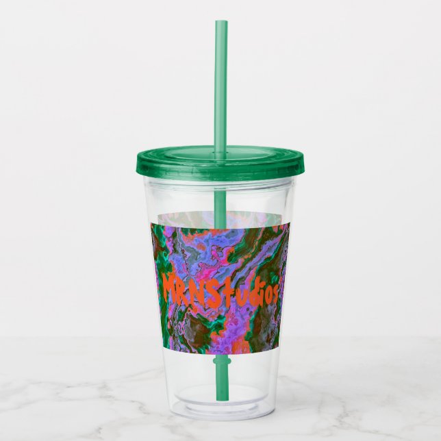 Vaso Acrílico Tumbler acrílico de mármol amargo (Anverso)