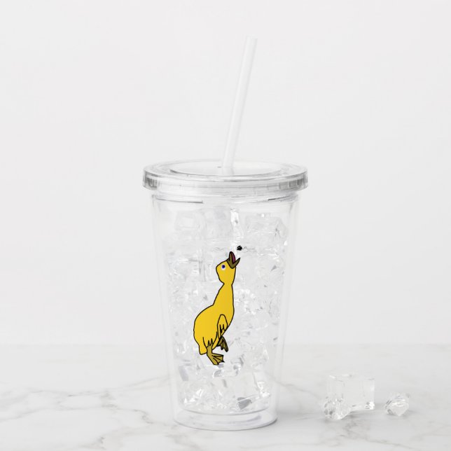 Vaso Acrílico Tumbler acrílico de pato amarillo (Reverso (hielo))