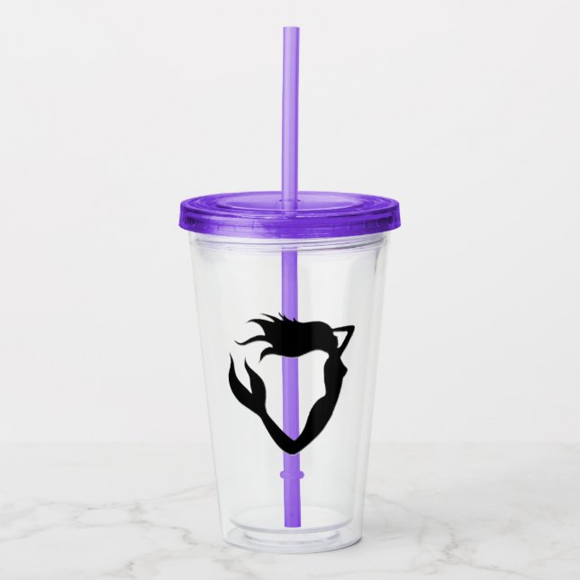 Vaso Acrílico Tumbler acrílico de sirena (Anverso)