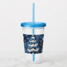 Tumbler acrílico de vacaciones en árbol de Navidad