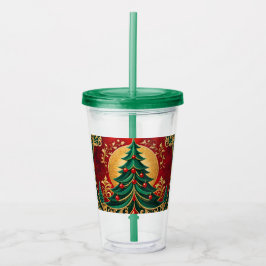 Vaso Acrílico Tumbler acrílico de vacaciones en árbol de Navidad