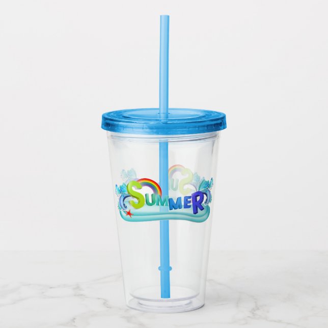 Vaso Acrílico Tumbler acrílico de verano (Anverso)