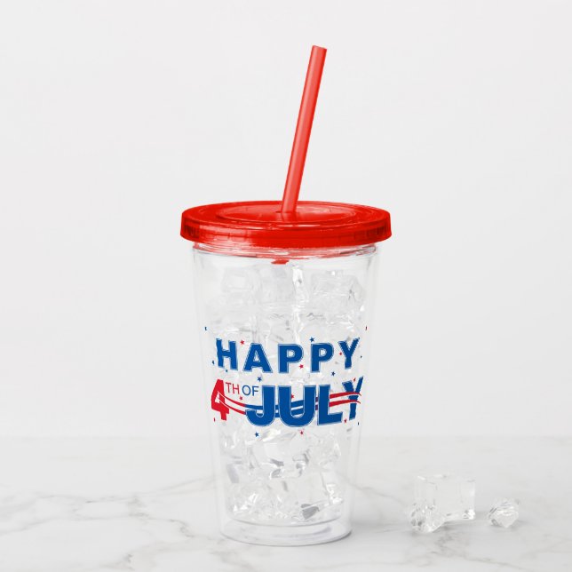 Vaso Acrílico Tumbler acrílico del 4 de julio (Reverso (hielo))