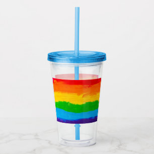 Vaso Acrílico Tumbler acrílico del orgullo arcoiris - Lesbiana g