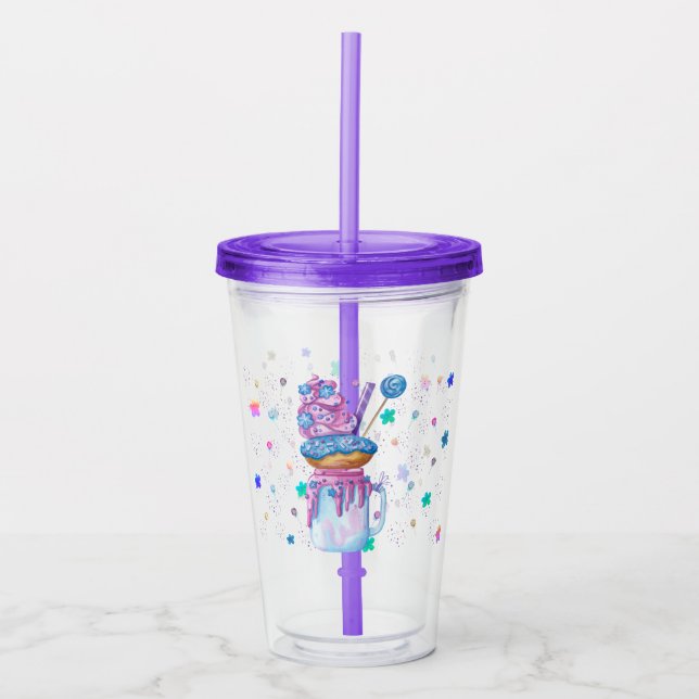 Vaso Acrílico Tumbler acrílico delgado de helado (Anverso)