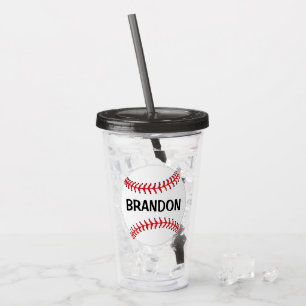 Vaso Acrílico Tumbler acrílico deportivo de Baseballs