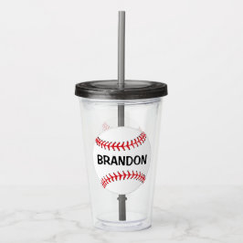 Vaso Acrílico Tumbler acrílico deportivo de Baseballs