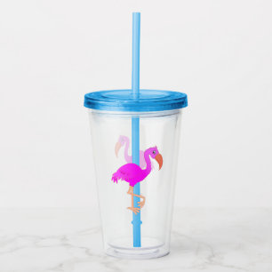 Vaso Acrílico Tumbler acrílico Flamingo rosa