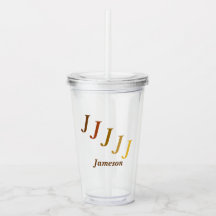 Tumbler acrílico - Iniciales paso a paso, nombre e