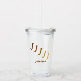 Vaso Acrílico Tumbler acrílico - Iniciales paso a paso, nombre e