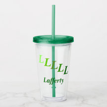 Tumbler acrílico - Iniciales paso a paso, nombre e