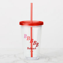 Tumbler acrílico - Iniciales sombreadas, nombre en