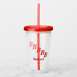 Vaso Acrílico Tumbler acrílico - Iniciales sombreadas, nombre en