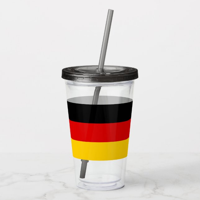 Vaso Acrílico Tumbler acrílico patriótico con bandera de Alemani (Reverso)