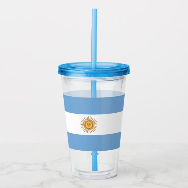 Vaso Acrílico Tumbler acrílico patriótico con bandera de Argenti (Anverso)