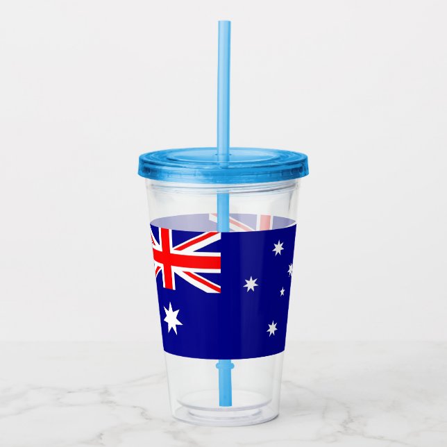 Vaso Acrílico Tumbler acrílico patriótico con bandera de Austral (Anverso)