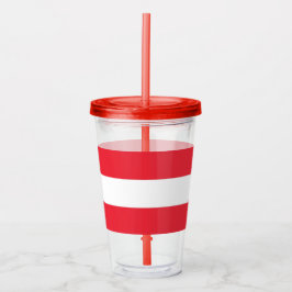 Vaso Acrílico Tumbler acrílico patriótico con bandera de Austria