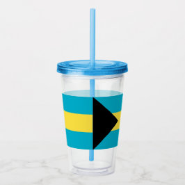 Vaso Acrílico Tumbler acrílico patriótico con bandera de Bahamas