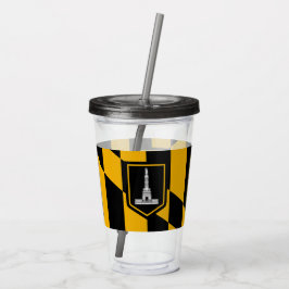 Vaso Acrílico Tumbler acrílico patriótico con bandera de Baltimo
