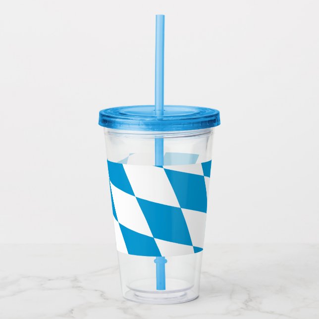 Vaso Acrílico Tumbler acrílico patriótico con bandera de Baviera (Anverso)