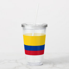 Vaso Acrílico Tumbler acrílico patriótico con bandera de Colombi