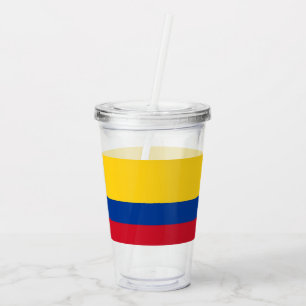 Vaso Acrílico Tumbler acrílico patriótico con bandera de Colombi