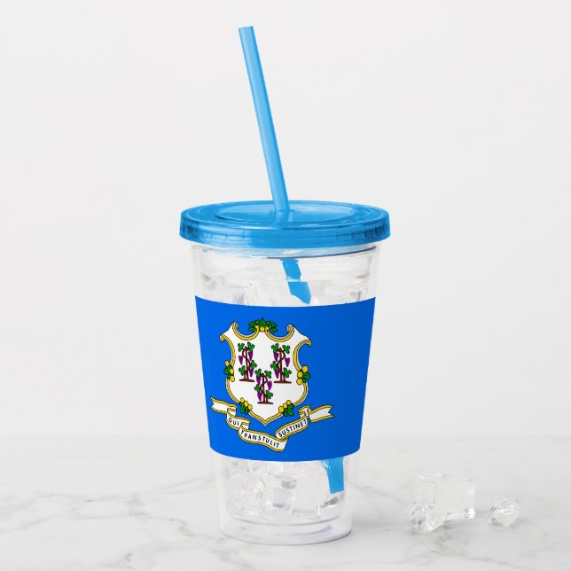 Vaso Acrílico Tumbler acrílico patriótico con bandera de Connect (Anverso (hielo))