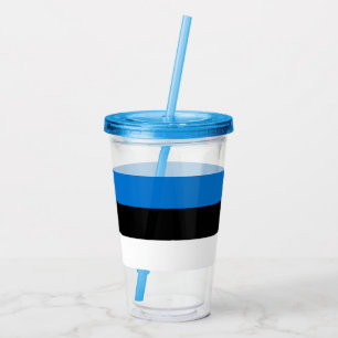 Vaso Acrílico Tumbler acrílico patriótico con bandera de Estonia